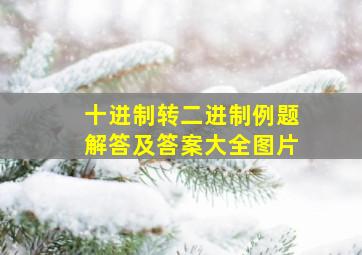 十进制转二进制例题解答及答案大全图片