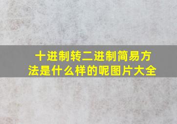 十进制转二进制简易方法是什么样的呢图片大全