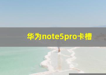 华为note5pro卡槽