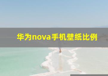 华为nova手机壁纸比例