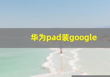 华为pad装google