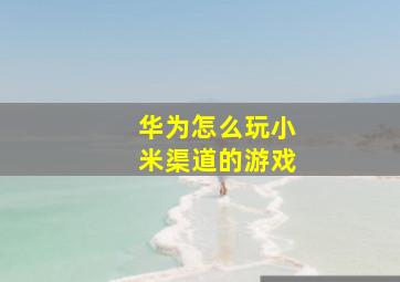 华为怎么玩小米渠道的游戏