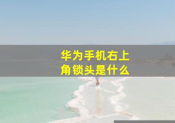 华为手机右上角锁头是什么