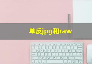 单反jpg和raw