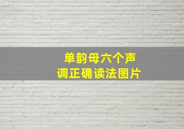 单韵母六个声调正确读法图片