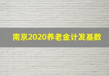 南京2020养老金计发基数