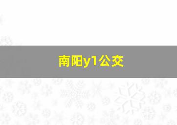 南阳y1公交