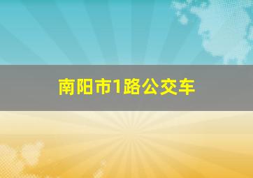 南阳市1路公交车