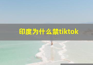 印度为什么禁tiktok