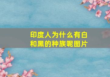 印度人为什么有白和黑的种族呢图片