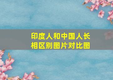 印度人和中国人长相区别图片对比图