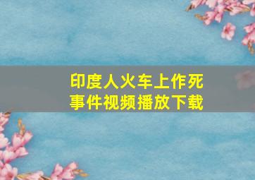 印度人火车上作死事件视频播放下载