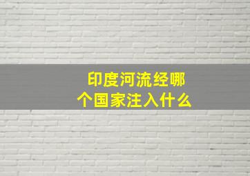 印度河流经哪个国家注入什么