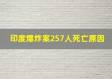 印度爆炸案257人死亡原因