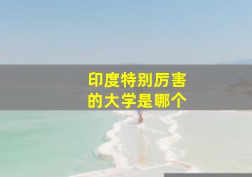 印度特别厉害的大学是哪个