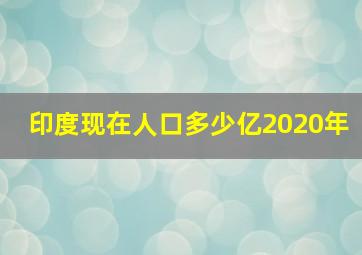 印度现在人口多少亿2020年