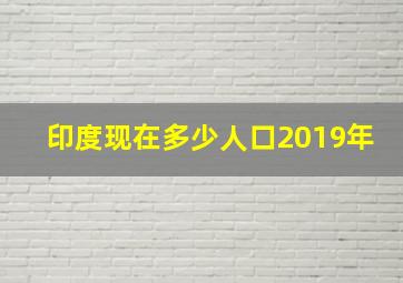 印度现在多少人口2019年