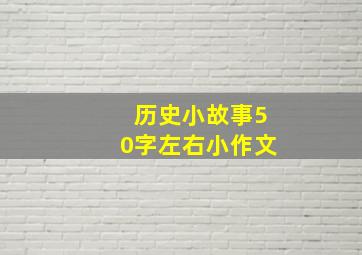 历史小故事50字左右小作文