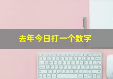 去年今日打一个数字