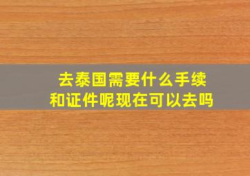 去泰国需要什么手续和证件呢现在可以去吗