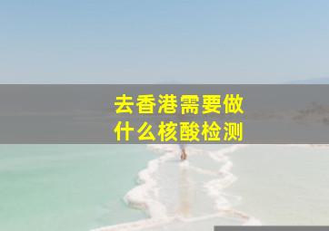 去香港需要做什么核酸检测