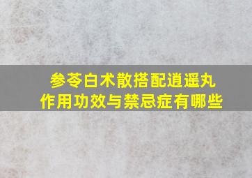 参苓白术散搭配逍遥丸作用功效与禁忌症有哪些