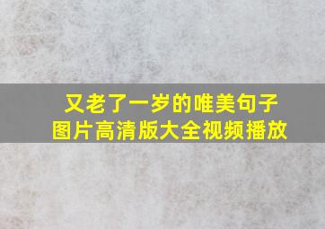 又老了一岁的唯美句子图片高清版大全视频播放