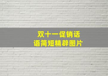 双十一促销话语简短精辟图片