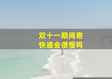 双十一期间寄快递会很慢吗