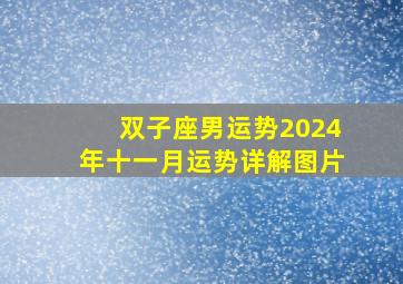 双子座男运势2024年十一月运势详解图片