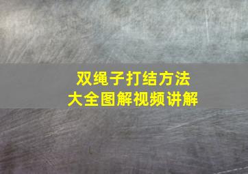 双绳子打结方法大全图解视频讲解