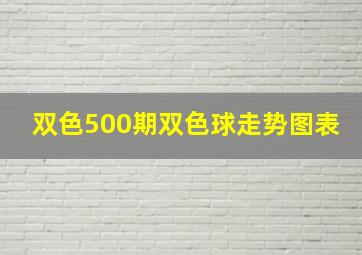 双色500期双色球走势图表