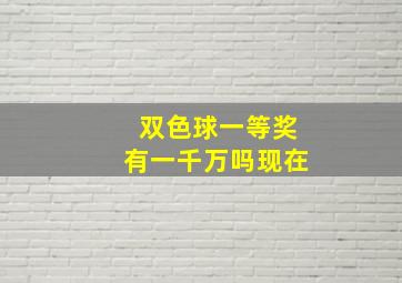 双色球一等奖有一千万吗现在