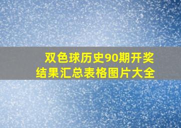 双色球历史90期开奖结果汇总表格图片大全