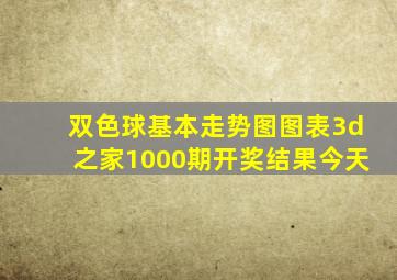 双色球基本走势图图表3d之家1000期开奖结果今天