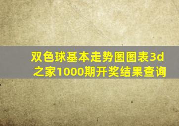 双色球基本走势图图表3d之家1000期开奖结果查询