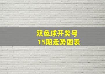 双色球开奖号15期走势图表