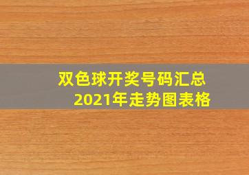 双色球开奖号码汇总2021年走势图表格