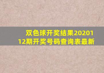 双色球开奖结果2020112期开奖号码查询表最新