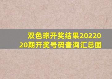 双色球开奖结果2022020期开奖号码查询汇总图