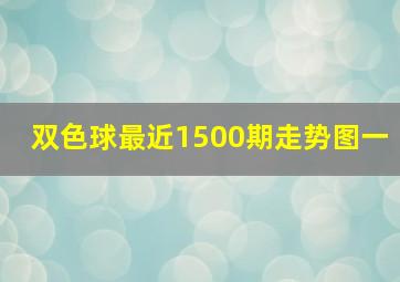 双色球最近1500期走势图一