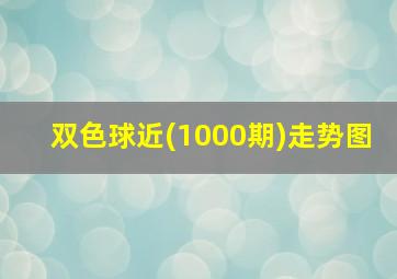 双色球近(1000期)走势图