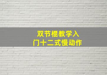 双节棍教学入门十二式慢动作