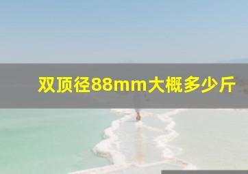 双顶径88mm大概多少斤