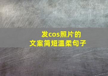 发cos照片的文案简短温柔句子