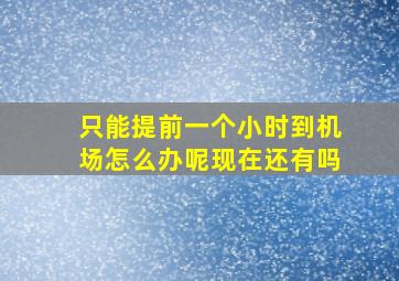 只能提前一个小时到机场怎么办呢现在还有吗