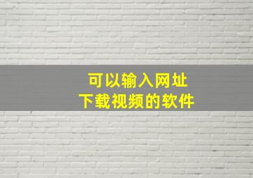 可以输入网址下载视频的软件