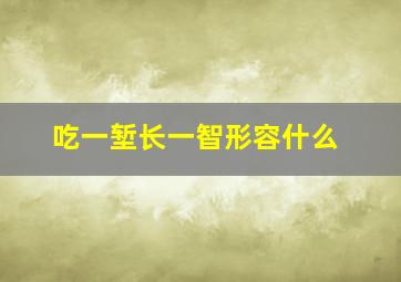 吃一堑长一智形容什么