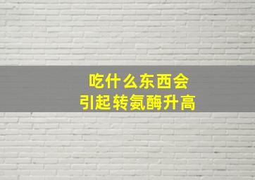 吃什么东西会引起转氨酶升高