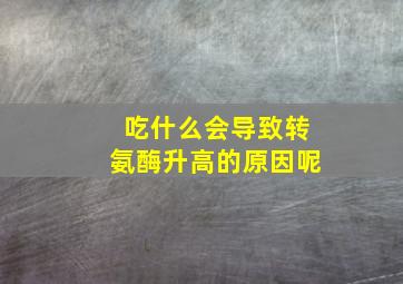 吃什么会导致转氨酶升高的原因呢